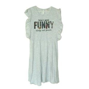 LC Waikiki Girls Gray Dress Sequin Flip‎ 11 12 year